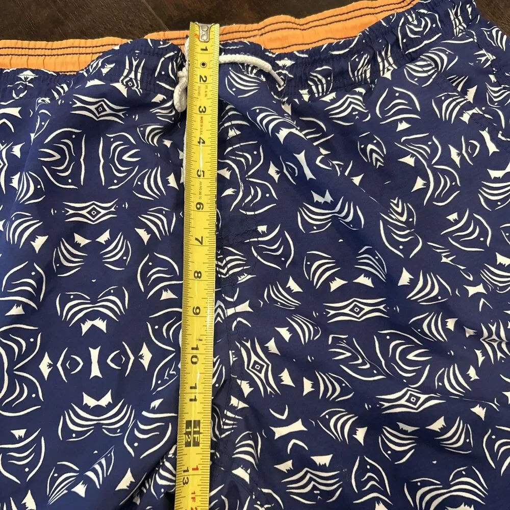 REYN SPOONER Swim Trunks Lined Mens XXL Aloha Blue Orange Shorts 7